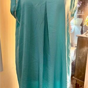 Charlie Paige Green and Chevron Relaxed Tunic